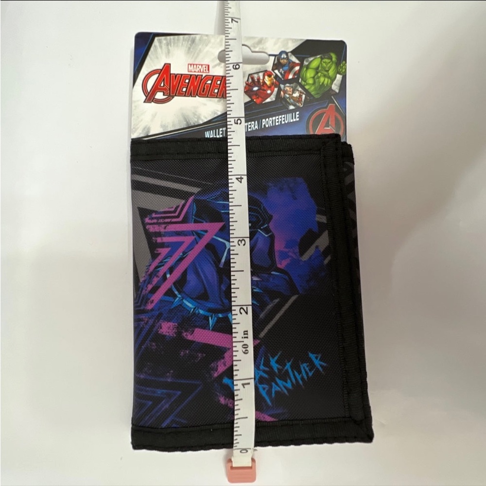Marvel Avengers Black Panther Tri Fold Velcro Wallet - Picture 6 of 7